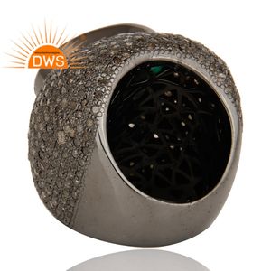 ต่างหูเม็ดเดี่ยวเพชรธรรมชาติและมรกตสีเงินขายดีเครื่องประดับที่กำหนดเองสำหรับผู้หญิงของขวัญสำหรับผู้หญิงสำหรับเธอ - Product Image 5