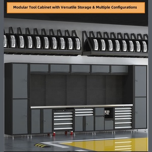 Modulare Werkzeugschrank-Arbeitsstation Hochbelastbares Werkbanksystem für die Garage Vielseitiger Arbeitsplatz für die Autowerkstatt - Product Image 3