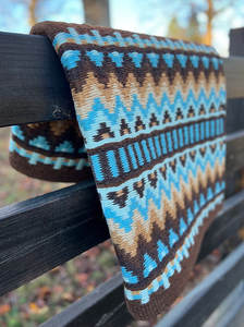 Western Show Horse Saddle Blanket Diseño de Nueva Zelanda Manta de sillín de lana hecha a mano Top Wool Saddle Pad Size - Product Image 5