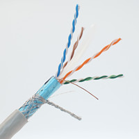 Câble réseau SFTP Cat6 4 paires avec séparateur croisé, câble LAN double blindage pour câblage réseau Gigabit intérieur