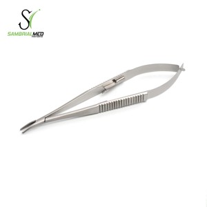 Qualité médicale 15cm Castroviejo Micro porte-aiguille allemand en acier inoxydable serrure droite Featherlight pour manuel Micro chirurgies - Product Image 5