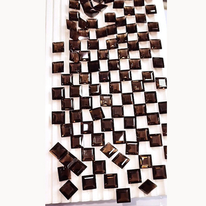 สร้อยคอบุษราคัมสีควันธรรมชาติ570ชิ้นเครื่องประดับคริสตัลสีน้ำตาล10x10มม. 1085cts เหลี่ยมหลวมทำจากควอตซ์ - Product Image 4