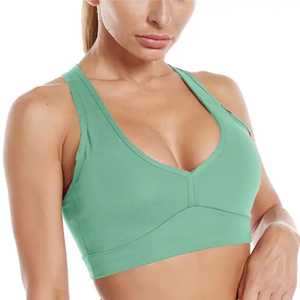 Ensembles de yoga respirants de haute qualité pour femmes, motif uni, taille élastique, techniques de teinture en pièce, 2 pièces, Spandex/Polyester - Product Image 4