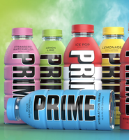 Boisson Énergisante Saine Prime Hydration Fraise Pastèque Sans Sucre Caféine 500ml Boîte Haute Teneur en Taurine Vitamines Minéraux