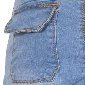 New Latest High Premium Quality 100% Cotton Stretchable Waist Knee Length Blue Man's <b>Denim</b> Shorts With Straight Style,Shorts - Product Image 5