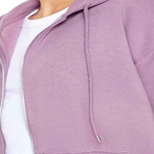 Classic Womens Cropped <b>Hoodie</b> For <b>Cool</b> Weather Wear Fleece Lined Long Sleeve Cropped <b>Hoodie</b> Wholesale Supplier - Product Image 4