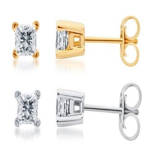 Unique Style Moissanite Stud <b>Earring</b> in S925 Silver <b>Square</b> Design Jewelry for Women Stylish Daily Wear Gift Option - Product Image 2