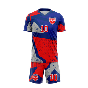 Conjunto de uniformes de fútbol transpirables de secado rápido sin costuras de diseño personalizado OEM 100% tejido de poliéster estampado sublimado para invierno - Product Image 3