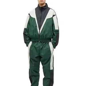 Costume coupe-vent en nylon polyester léger imperméable à l'eau pour hommes avec logo personnalisé costume coupe-vent en nylon pour l'extérieur - Product Image 1