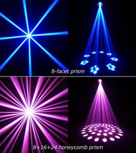 ไฟหัวเคลื่อนที่แบบดับเบิ้ลปริซึม 295w Cabeza Mvil 295 มินิบีม 14r บีม มูฟวิ่งเฮดไลท์ 295 วัตต์ 14r พร้อมวงแหวน LED สร้างเอฟเฟกต์วงกลม - Product Image 6