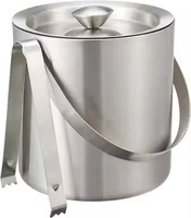 Meilleure vente de seau à glace en métal de style unique en forme ronde avec capacité personnalisée idéal pour les bars mariages utilisation de refroidissement du vin