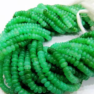 Cuentas Redondas Lisas de Crisoprasa Verde Natural de Alta Calidad, 6-7 mm, Hilo de 8 Pulgadas, Cuentas de Piedras Preciosas para la Fabricación de Joyas - Product Image 1