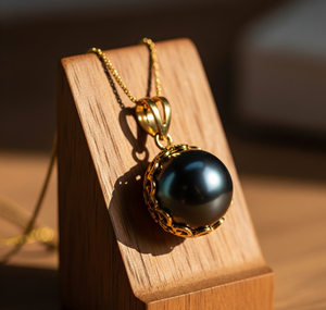 Top Grade chaîne délicate bohème naturel perle noire goutte forme pendentif guérison cristal mode cadeau - Product Image 3