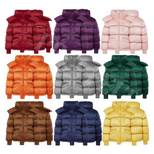 Veste courte matelassée en matériau softshell confortable, bleu, hiver, chaude, matelassée, fermeture éclair sur le devant, décontractée, veste matelassée d'extérieur - Product Image 1