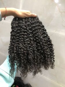 Export 100% Virgin Hair <b>Machine</b> Double Weft On Wholesale Price Kinky Curly With Steam Process Human Hair Extension Ready To Ship - Product Image 3