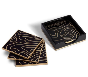 Sous-verres en bois personnalisables Écologique Durable Carré Design Contemporain Réutilisable Décoration Maison Cadeau de pendaison de crémaillère - Product Image 4