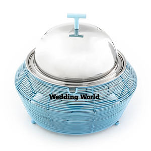 Marmite en métal isolée Casserole de créateur faite à la main de haute qualité Nouveau réchauffeur d'aliments en métal de luxe en vente - Product Image 6