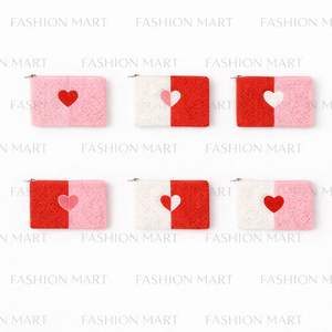 Valentine Beaded Coin Pouch Handmade Heart Pattern Zipper <b>Wallet</b> For Gifts - Product Image 3
