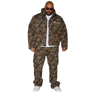 <b>Camo</b> Fabric Puffer <b>Jacket</b> Quilted Bubble Coat Warm Insulated Winter Outerwear Windproof Casual Streetwear <b>Jacket</b> - Product Image 1