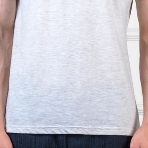 Camiseta gráfica de punto de algodón 100% de alta calidad para hombre, diseño Vintage sólido de avena, logotipo personalizable, transpirable, respetuoso con el medio ambiente - Product Image 3