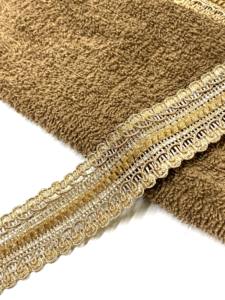 Hot Selling Rose Gold Glitter Metallic Gimp Fabric Trimming Fringe Tassel Beaded Custom Color 25MM Garment Shoe Sale Wholesale - Product Image 2