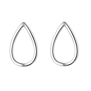 Orecchini Pendenti in Argento Sterling con Design a Goccia Traforata - Product Image 1