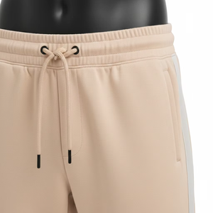 Conjunto Deportivo Unisex con Capucha, Cierre Completo con Cremallera, Estilo Casual para Correr, Color Beige Gris, Algodón, Ropa de Invierno, Secado Rápido, Ligero y Elástico - Product Image 4