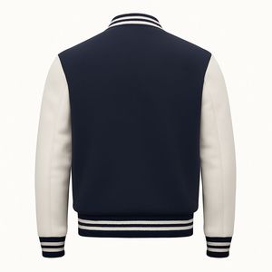 OEM LOGOTIPO Personalizado Formal Bordado Streetwear Béisbol Vintage Letterman Varsity Stand Collar Tallas grandes Chaquetas Unisex - Product Image 2