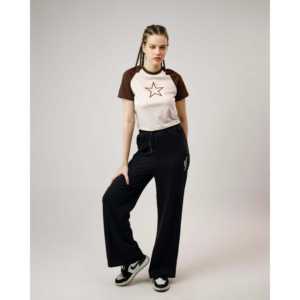 เสื้อยืดแร็กแลน Y2K ผ้าฝ้าย 100% ทรงเข้ารูป สไตล์เซ็กซี่ ระบายอากาศได้ดี ลายตัวอักษรและรูดาว ไซส์ XS XXS แขนสั้น สำหรับฤดูร้อน - Product Image 4