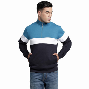 Pakistán hizo diseño de algodón mezclado precio barato cuarto cremallera camisas para hombres disponibles en varios colores hombres sudaderas - Product Image 3