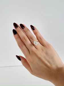 Anillo de Compromiso y Matrimonio con Diamante Cultivado en Laboratorio, Corte Ovalado de 1.51 Quilates, Certificado IGI, Oro Sólido de 9K, Joyería Fina para Compromiso - Product Image 6