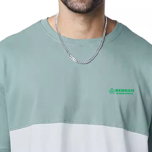Camiseta Extra Grande para Hombre, de Poliéster/Algodón, Corte Holgado, Tejido Grueso, con Logotipo 3D de Espuma Personalizado en la Parte Delantera, Impresión Digital, 220g, Ecológica - Product Image 4