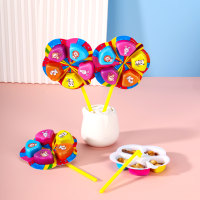 Heetverkopende kleurrijke kleine windmolen chocoladekoekjesbeker met leuke jam om in te dompelen, inclusief klein lepeltje, interactief kindersnack cadeau