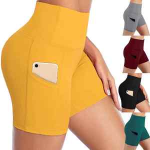 Pantalones cortos de entrenamiento de gimnasio de LICRA de secado rápido de diseño personalizado para mujer Leggings de yoga ajustados transpirables - Product Image 1