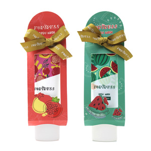 Tube de gel douche OEM de marque privée 100ml, lotion pour le corps et gel de bain hydratants et émollients de luxe à la pastèque - Product Image 4