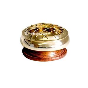 Laiton russe 3 chaînes suspendues veillée église orthodoxe chrétienne Kandili bois et encensoir de graines pour - Product Image 3