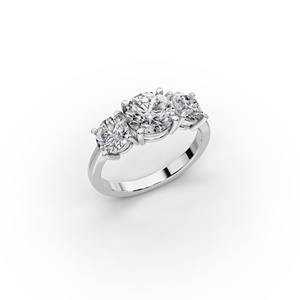 2.50 Ct Luxury 3-Stone Lab-Grown <b>Diamond</b> <b>Ring</b> Oval Cut Fine Jewelry Set 10K Gold White Gold 14K IGI Certificate Engagement <b>Ring</b> - Product Image 6