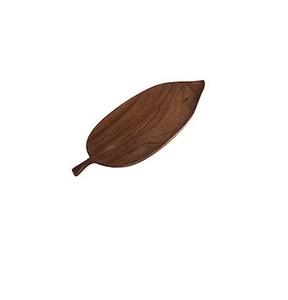 Plateau de service en bois naturel pour table, article de décoration pour les feuilles irrégulières, plateau à thé en bois en forme de feuille - Product Image 5