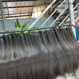 Ensemble de faisceaux droits Extensions de cheveux VietNam Bundles de cheveux humains Closure and Frontal Straight Hair Bundle with Closure - Product Image 1