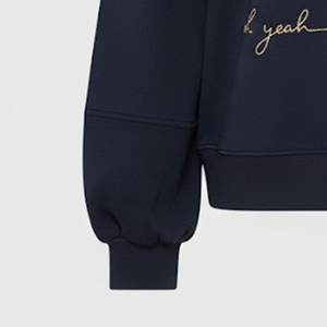 Sudaderas Casuales Azul Marino con Forro para Mujer, Personalizadas con Logotipo, para Invierno y Verano, Cuello Redondo, Venta al Por Mayor - Product Image 6