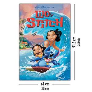 For Disney Lilo & Stitch Wave Surf <b>Poster</b> Modern Design Style for Wall Decor Made of Paper - Product Image 5