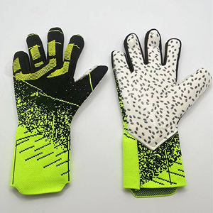 Gants de gardien de but professionnel jaune néon et noir Gants de gardien de but de football durables en latex anti-dérapant pour le match et - Product Image 1