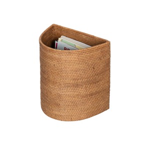 Cesta de almacenamiento semicircular de ratán, cesta de almacenamiento hecha a mano, venta al por mayor, ecológica, hecha en Vietnam - Product Image 1