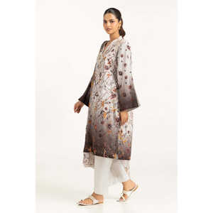 Traje de Verano de 3 Piezas para Mujer, Color Gris Ceniza, Estampado Jacquard - Product Image 1