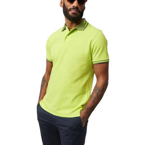 Coton respirant pour hommes pour T-shirts polo Confortable Slim Fit Casual Fashion Top Design personnalisé à manches courtes en tricot uni - Product Image 1