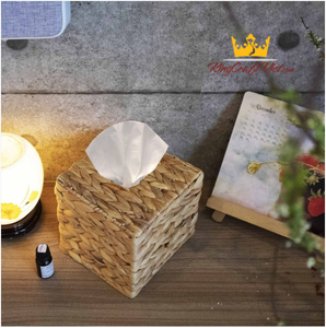 กล่องทิชชู่สไตล์วินเทจทำด้วยมือธรรมชาติเป็นมิตรกับสิ่งแวดล้อมสำหรับใช้ในห้องครัวห้องน้ำมีความยืดหยุ่นทรงสี่เหลี่ยมเวียดนาม - Product Image 3