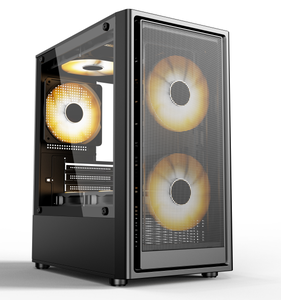Ordinateur de jeu <span class=keywords><strong>PC</strong></span> pré-assemblé, boîtier <span class=keywords><strong>PC</strong></span> Micro-ATX, fenêtre latérale complète en verre trempé, boîtier <span class=keywords><strong>gamer</strong></span> - Product Image 4