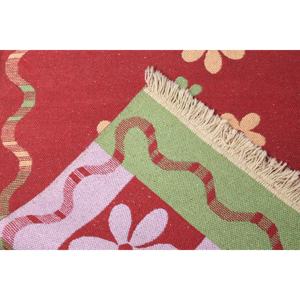 Alfombra Turca de 2.6x5.3 pies, Alfombra Pequeña Vintage, Alfombra Ombré Roja y Verde - Product Image 4