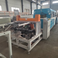 Ligne de production d'extrusion de profilés de porte solide en PVC WPC d'occasion à haute automatisation, machine de fabrication avec moteur SIEMENS à double vis