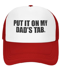 Casquette de camionneur « Put It On My Dad's Tab » unisexe pour adultes, casquette réglable pour hommes et femmes, casquettes de pêche classiques - Product Image 1